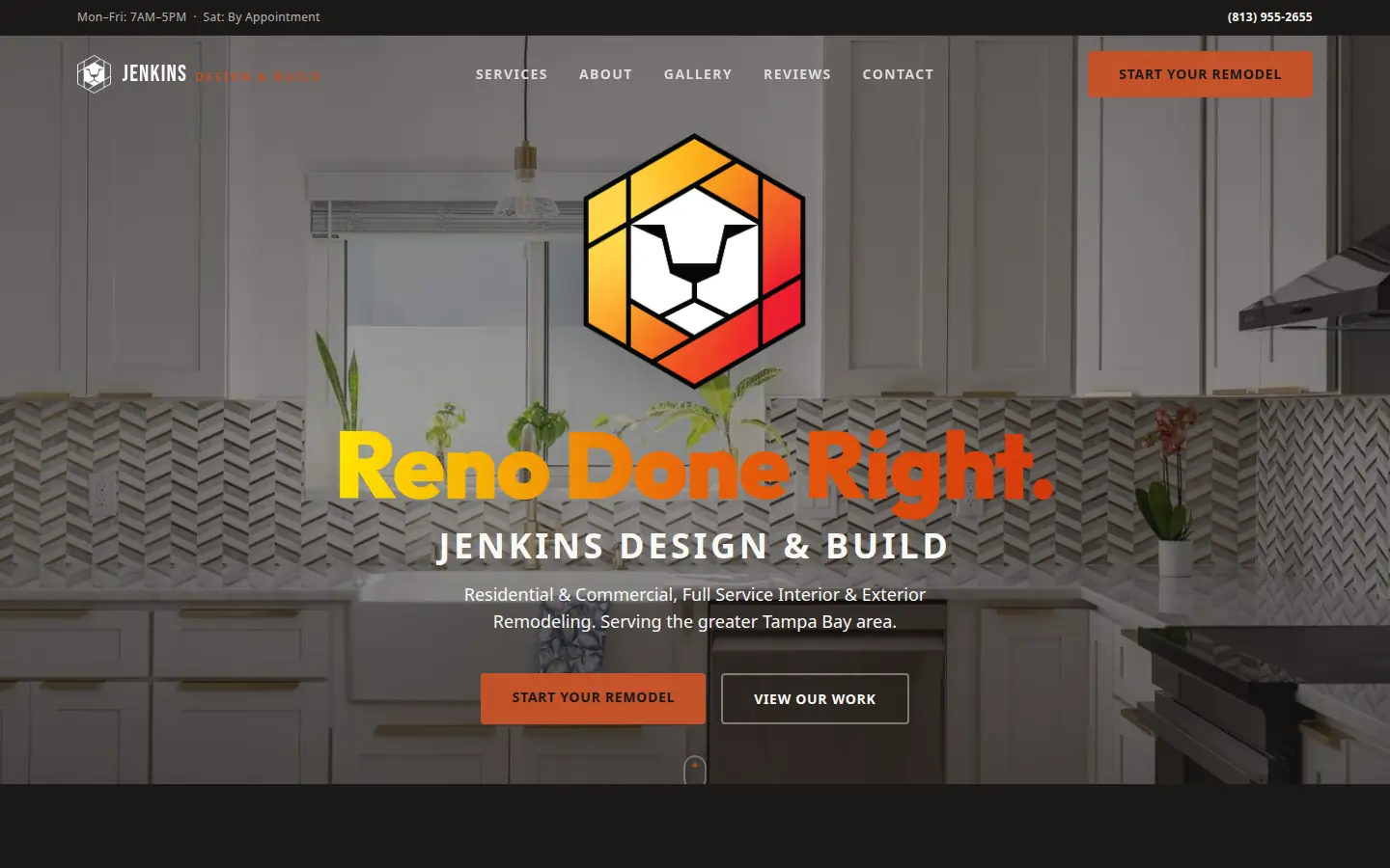 Jenkins Design & Build remodeling contractor website screenshot